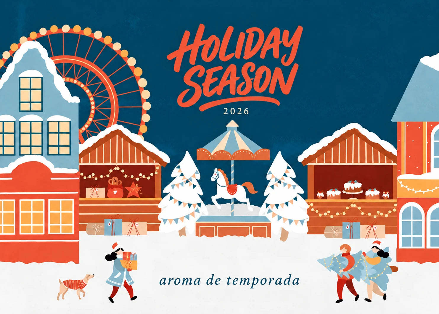 Holiday Season 2026 de Nuuma: un pueblo navideño ilustrado y aromas de temporada